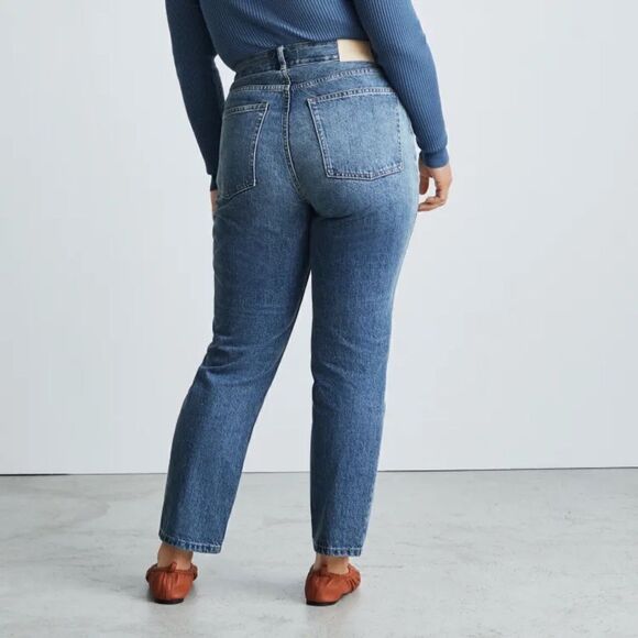 EVERLANE The Curvy 90s Cheeky Straight Jean Crop Organic Cotton - Picture 2 of 9